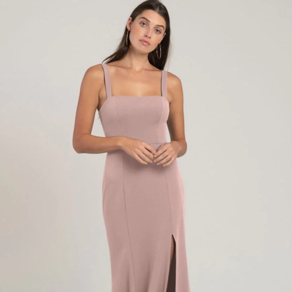 Jenny Yoo Jenner Bella Bridesmaids Dress in Whipped Apricot, Size S